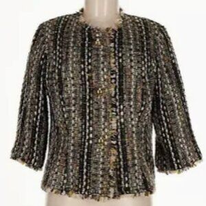 CAbi Multicolored tweed jacket style 175 Size M